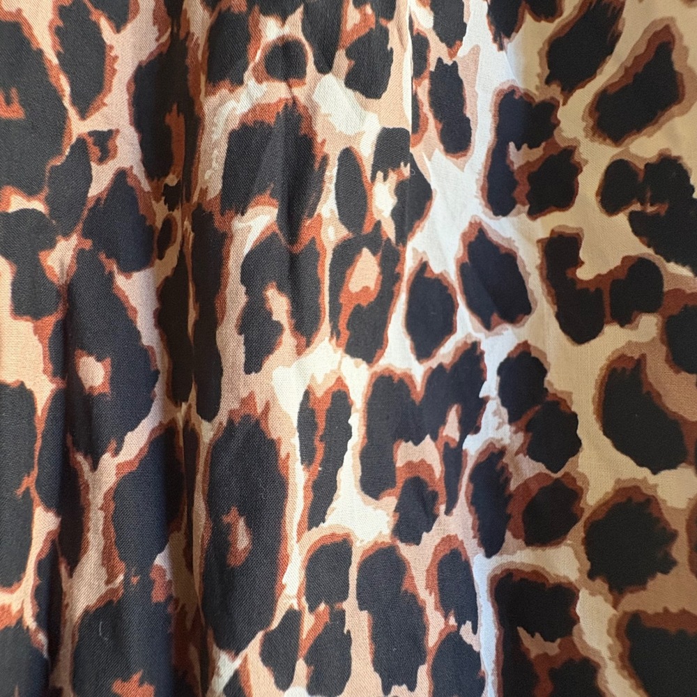 $198 NWT Rails Tabi Nala Leopard Print Smocked Peplum Top Sz M Festival Western - Picture 7 of 10